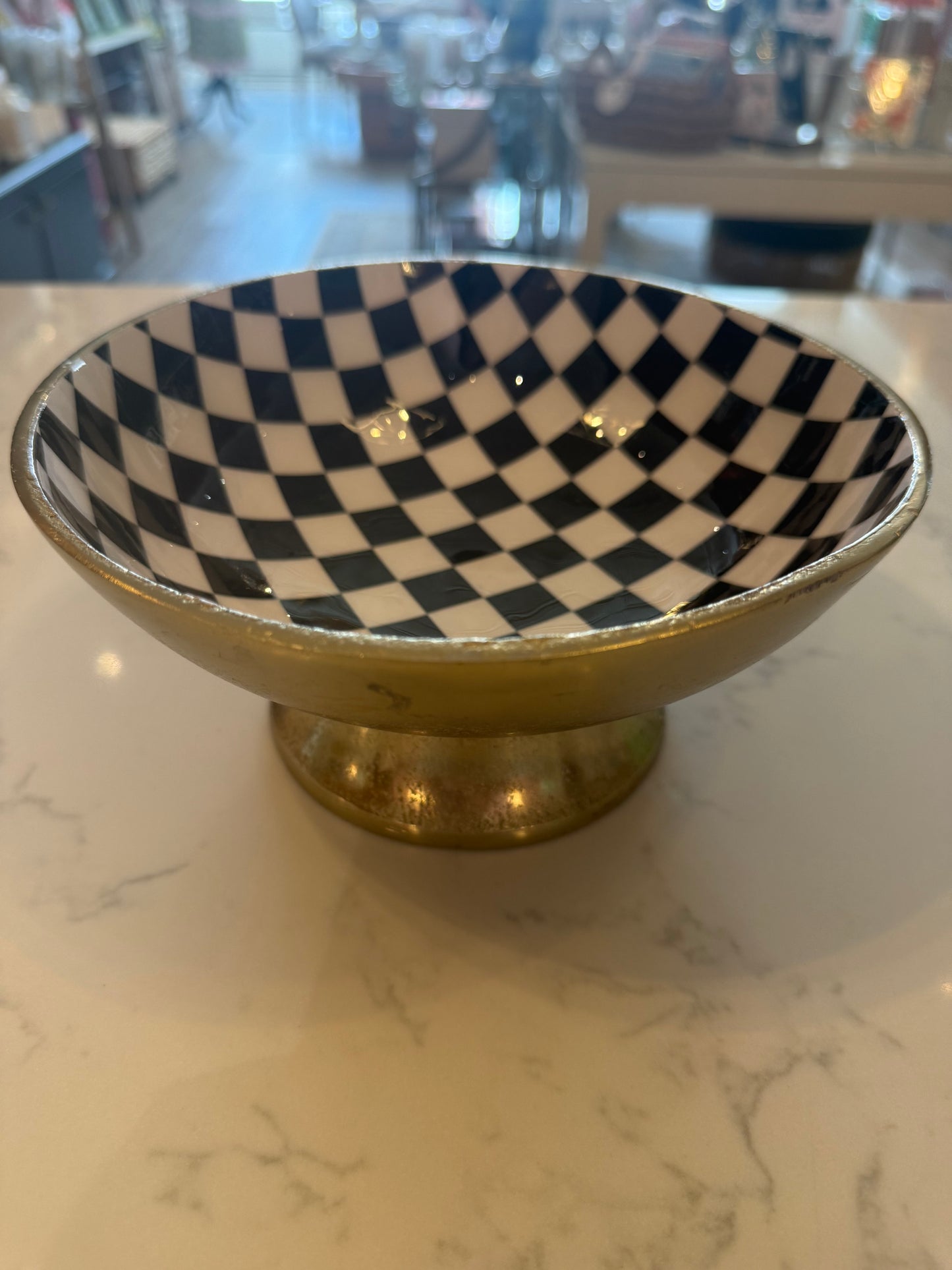 Black and white checkers and Gold