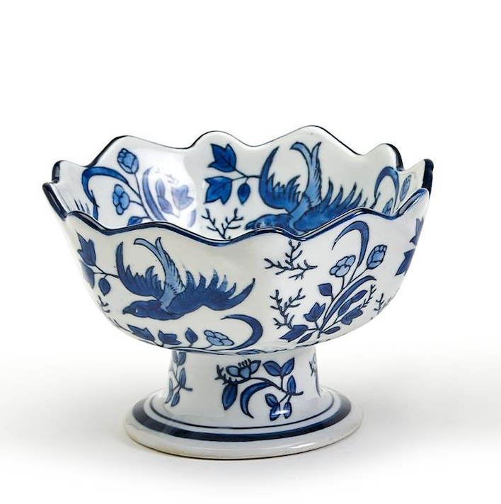 Scalloped Edge Footed Bowl