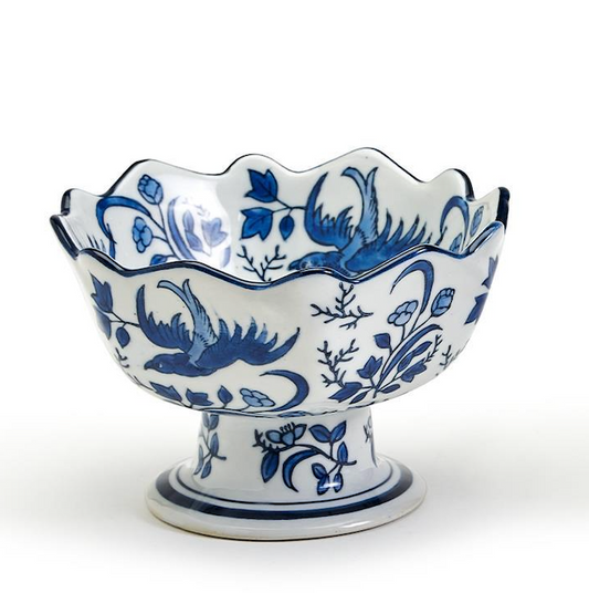 Scalloped Edge Footed Bowl