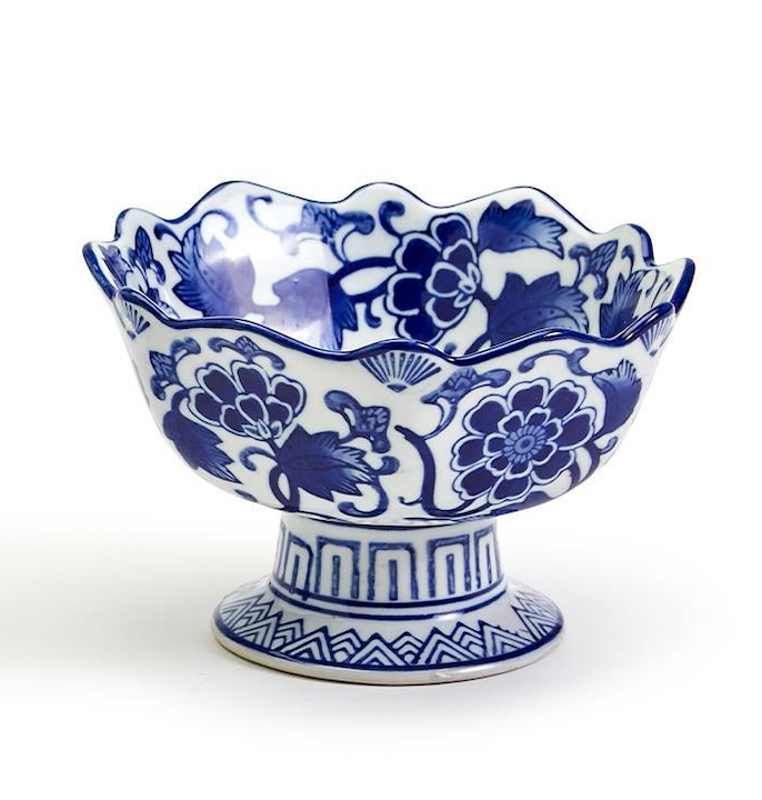 Scalloped Edge Footed Bowl