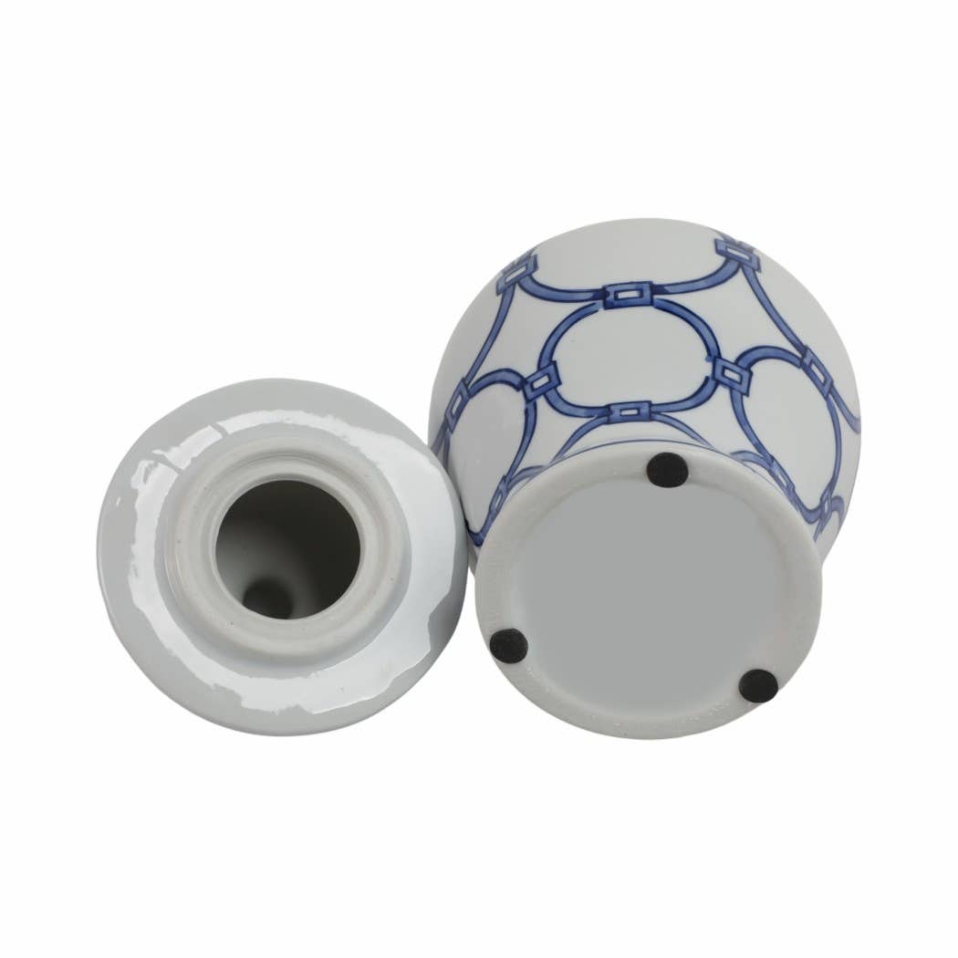 Ceramic Links Flower Decorative Temple Jar