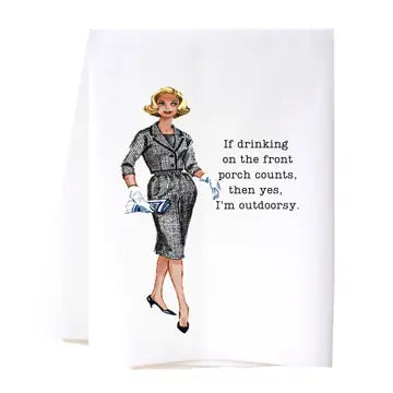 Outdoorsy Flour Towel Sack