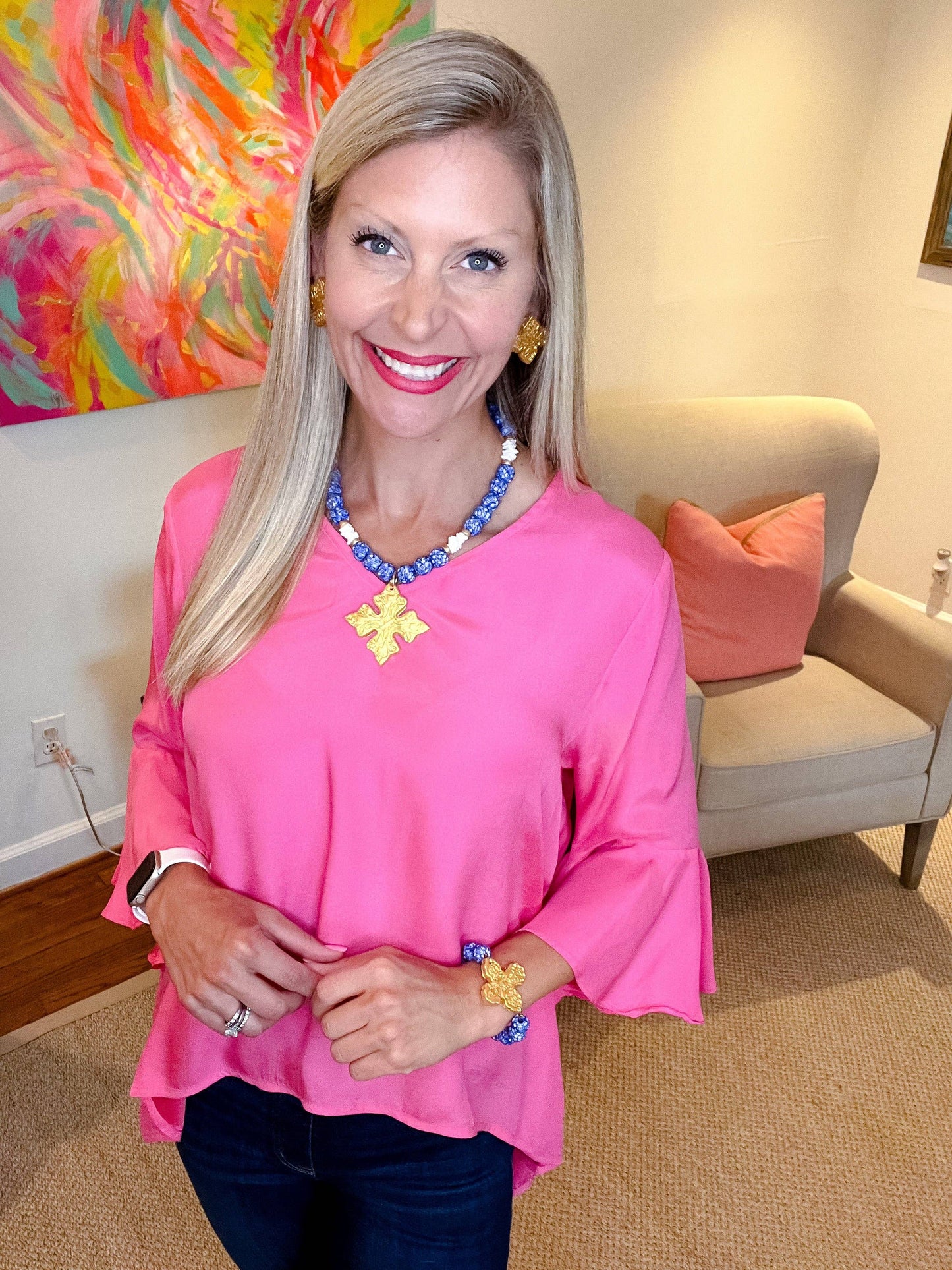 Blue & White African Glass with Susie Cross