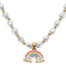 Load image into Gallery viewer, Madeleine Pearl &amp; Rainbow Children&#39;s Necklace in Multi
