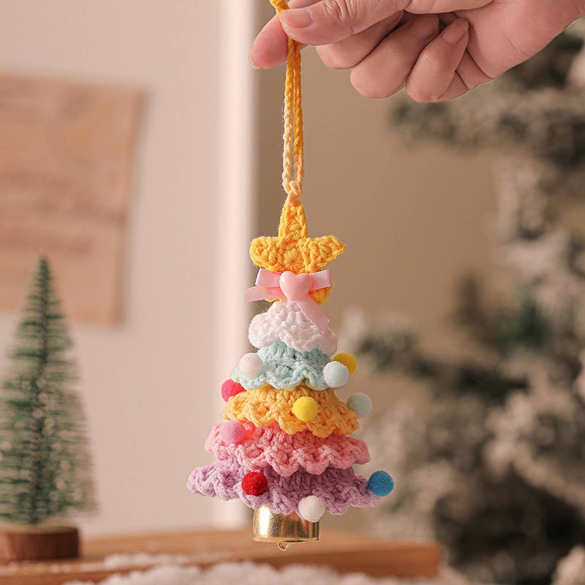 Plush Christmas Ornament Knitted Tree Hanging