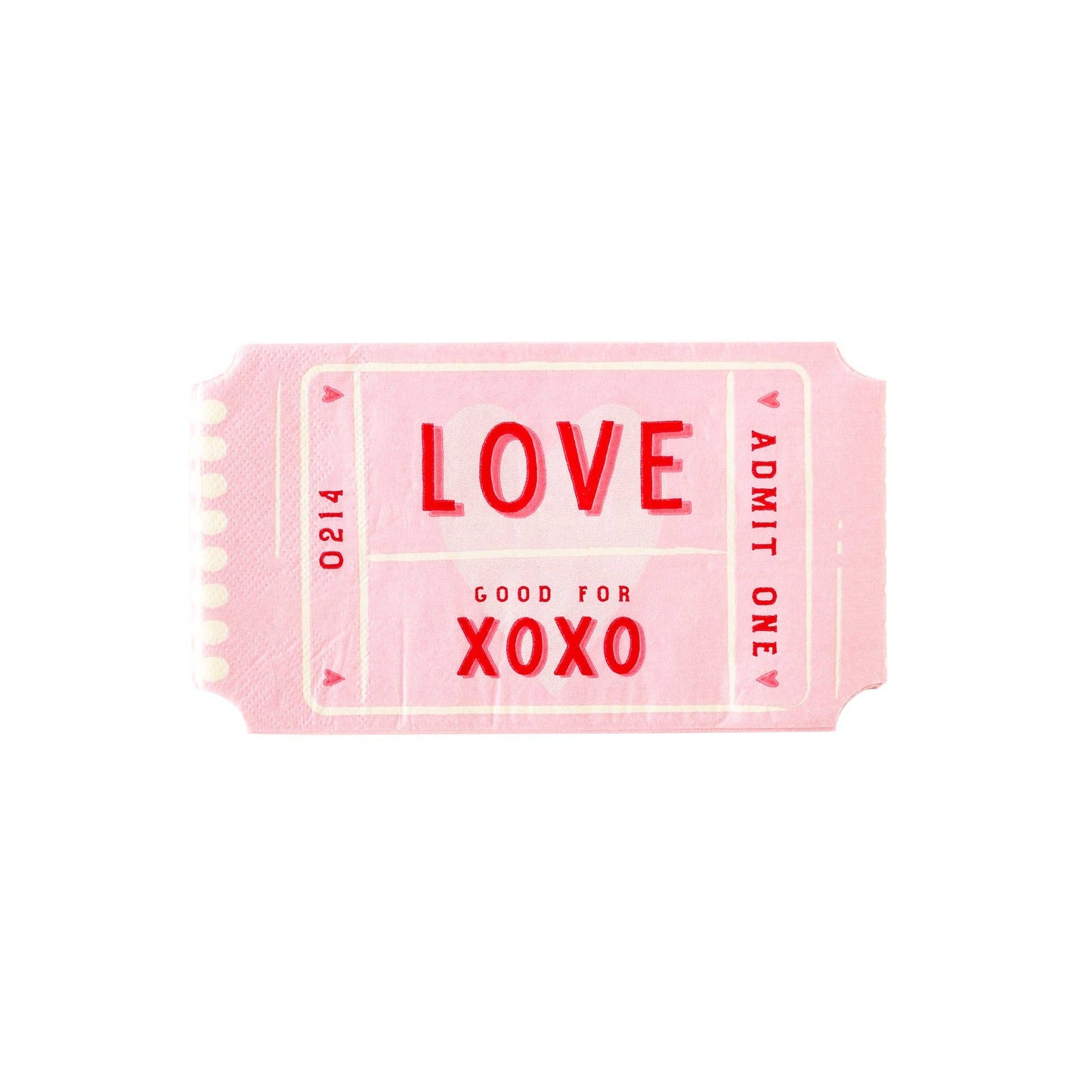 VAL1036 -  Love Ticket Shaped Dinner Paper Napkin