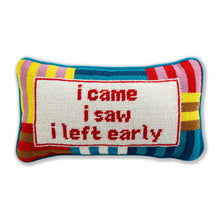 Load image into Gallery viewer, I Came I Saw Needlepoint Pillow
