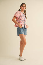Load image into Gallery viewer, Cutie Floral Tie Front Top
