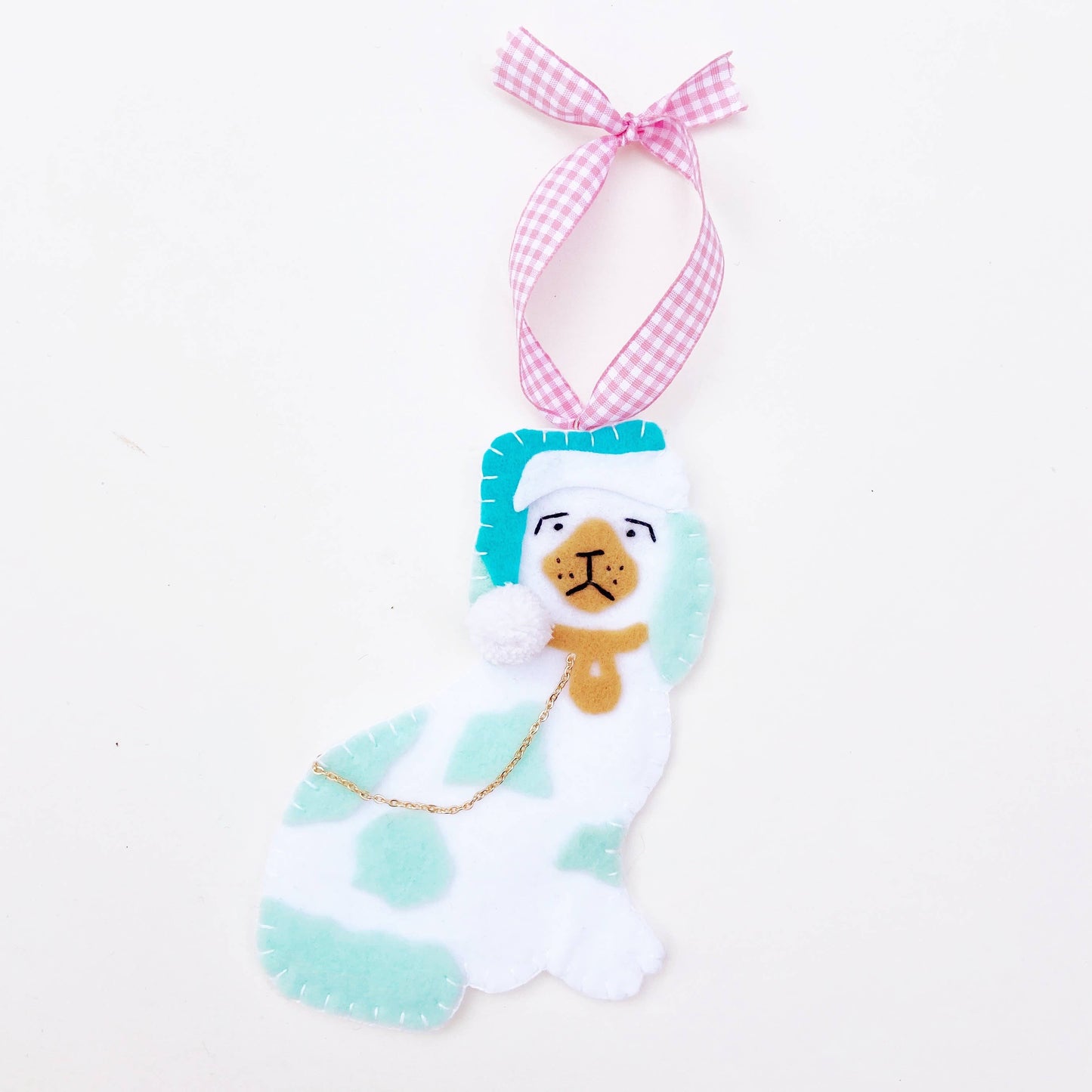 Staffordshire Dog Chinoiserie Ornament | Aqua