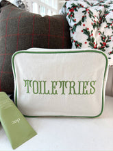 Load image into Gallery viewer, Toiletries - Green Canvas XL Bag
