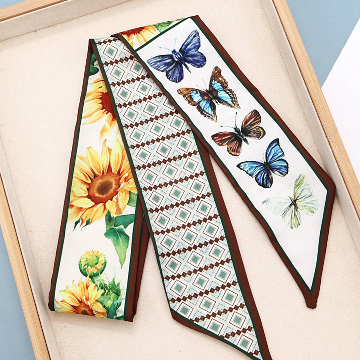 Fruit Print Twilly Scarf – Hair Tie & Bag Ribbon