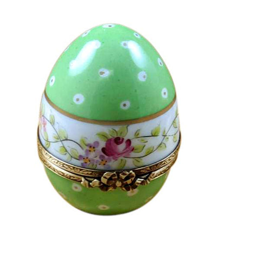 Rochard Green Egg w/ Flowers Limoge Box