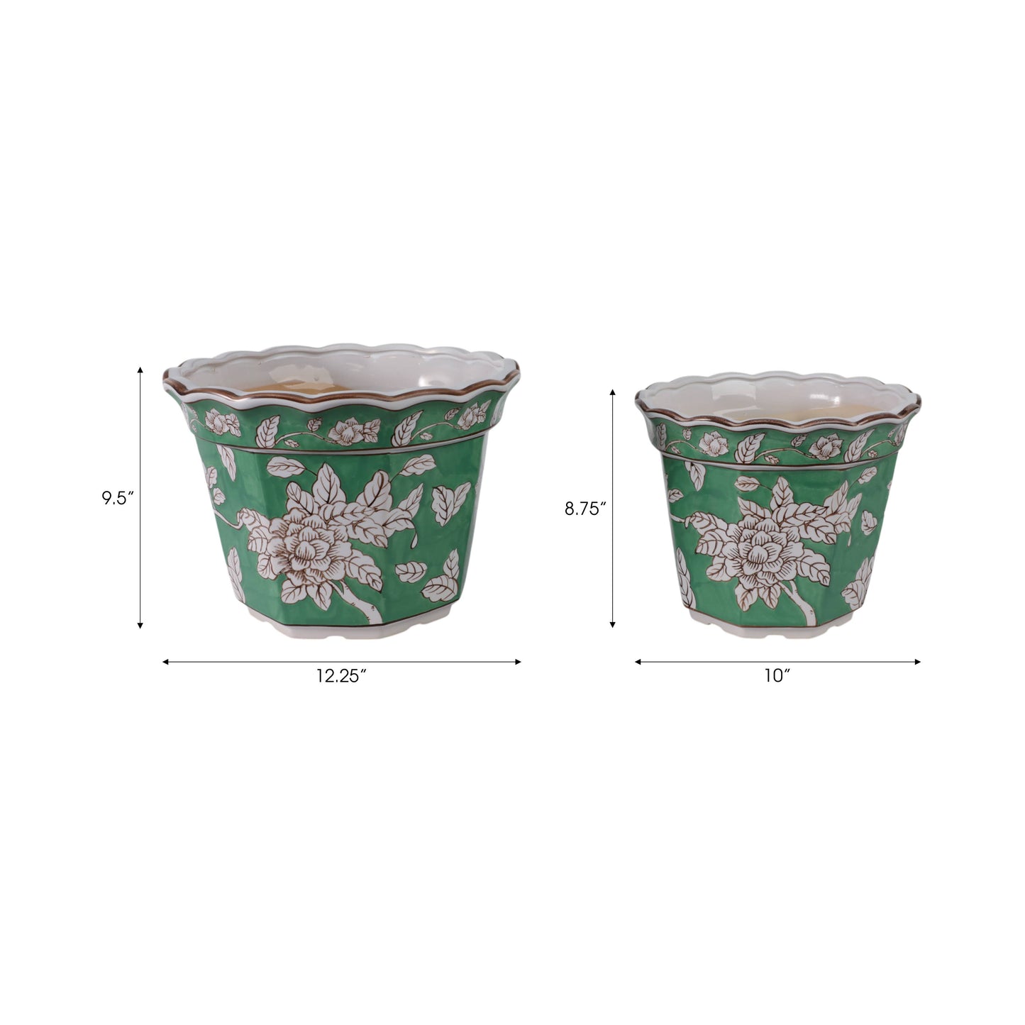 Ceramic Bird and Flower Planters