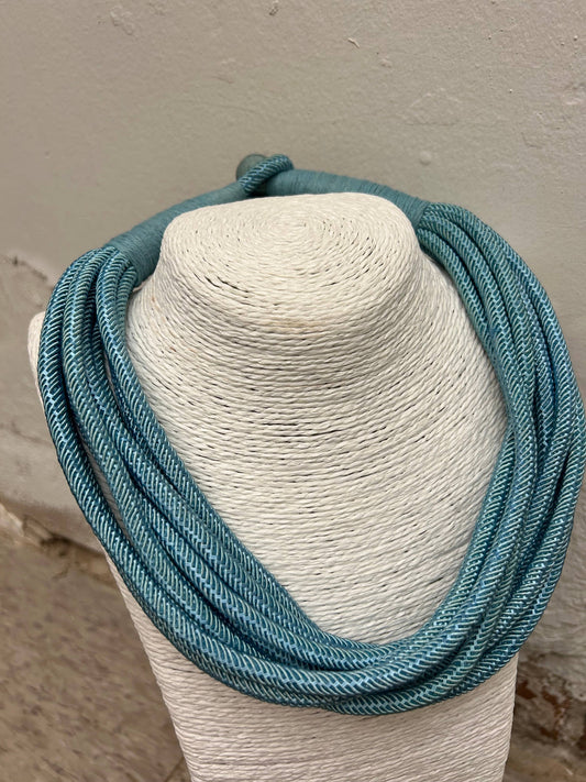 Game Day Dusty Blue - Slub 8-Strand Necklace