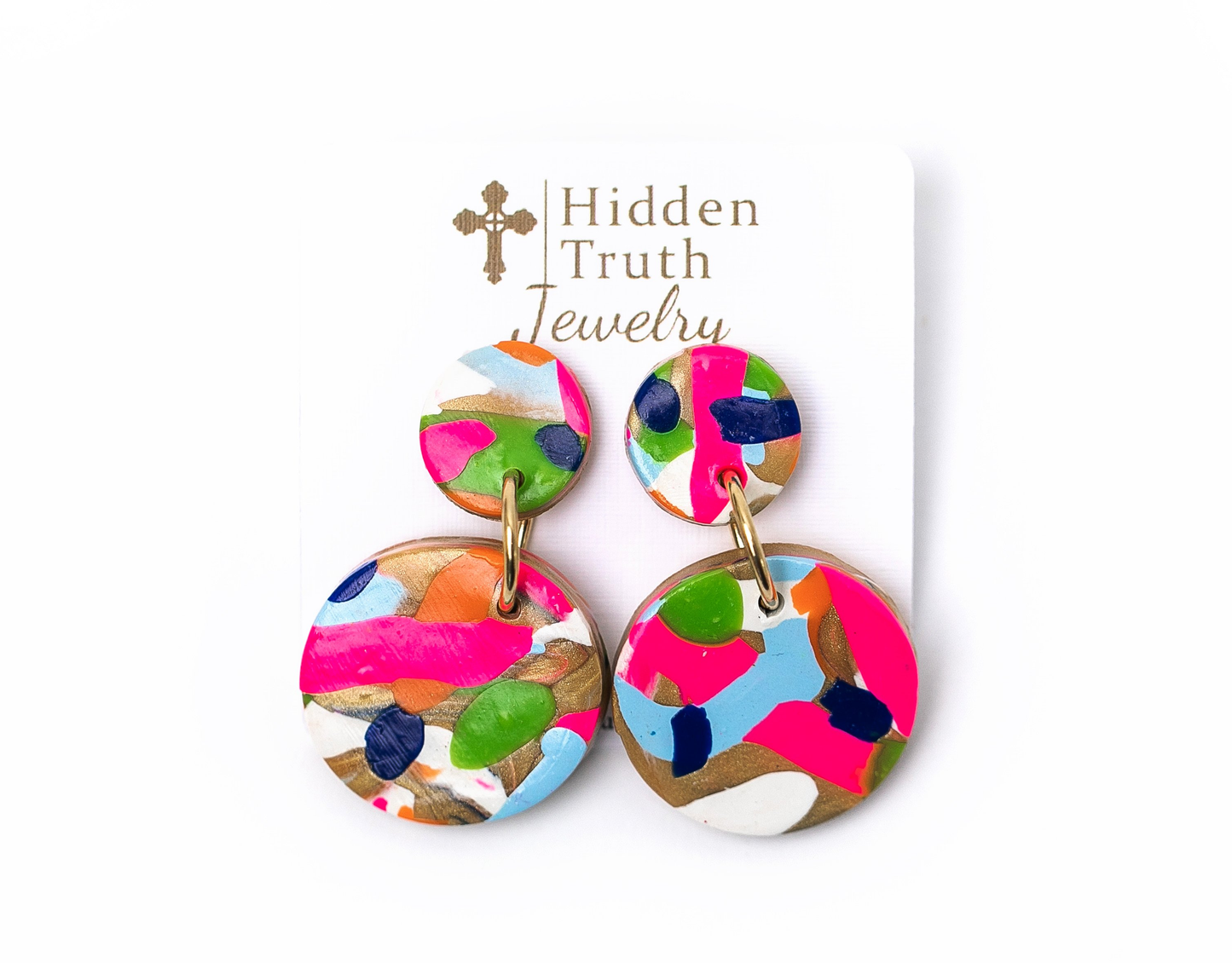 Confetti Double Dangles - Pool Party