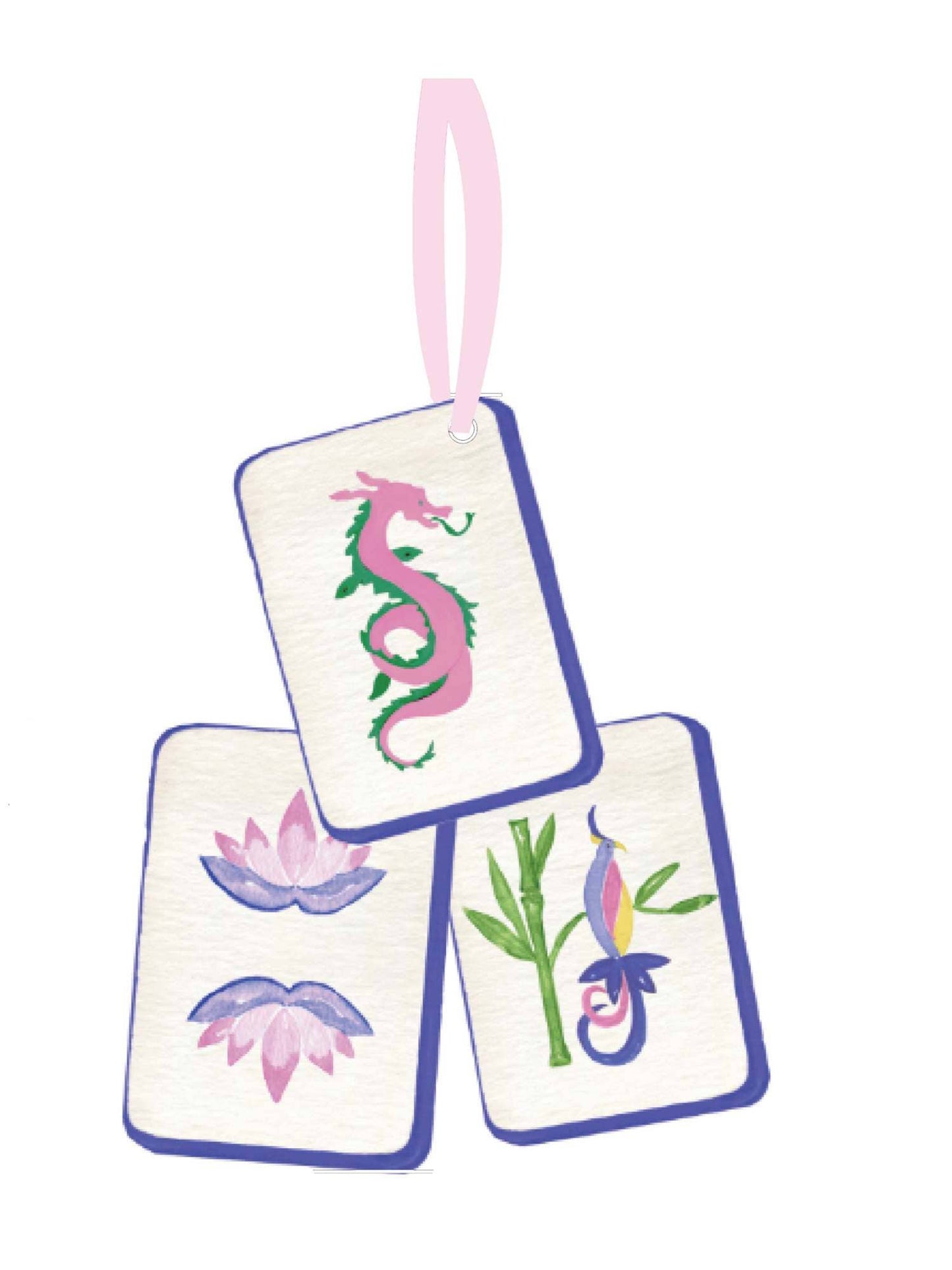 Mahjong Christmas Ornament Acrylic Mahj gift, acrylic