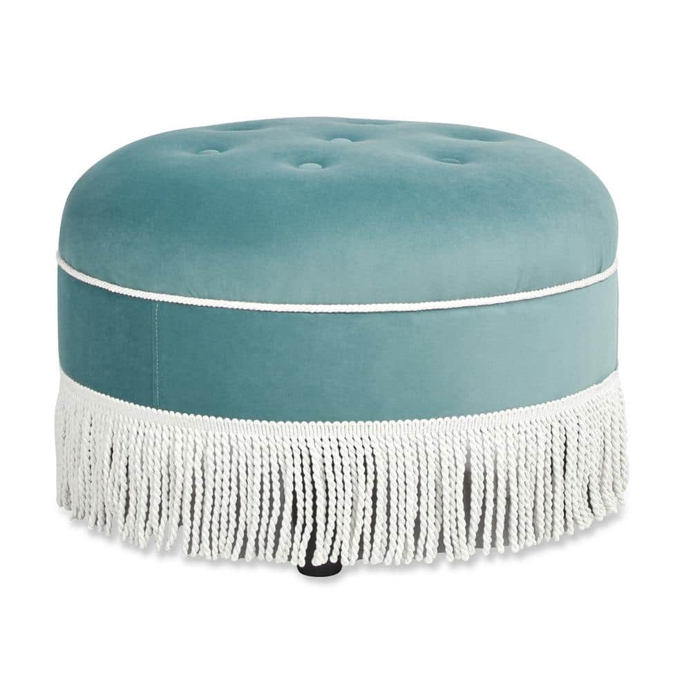 Yolanda 24" Round Upholstered Accent Ottoman