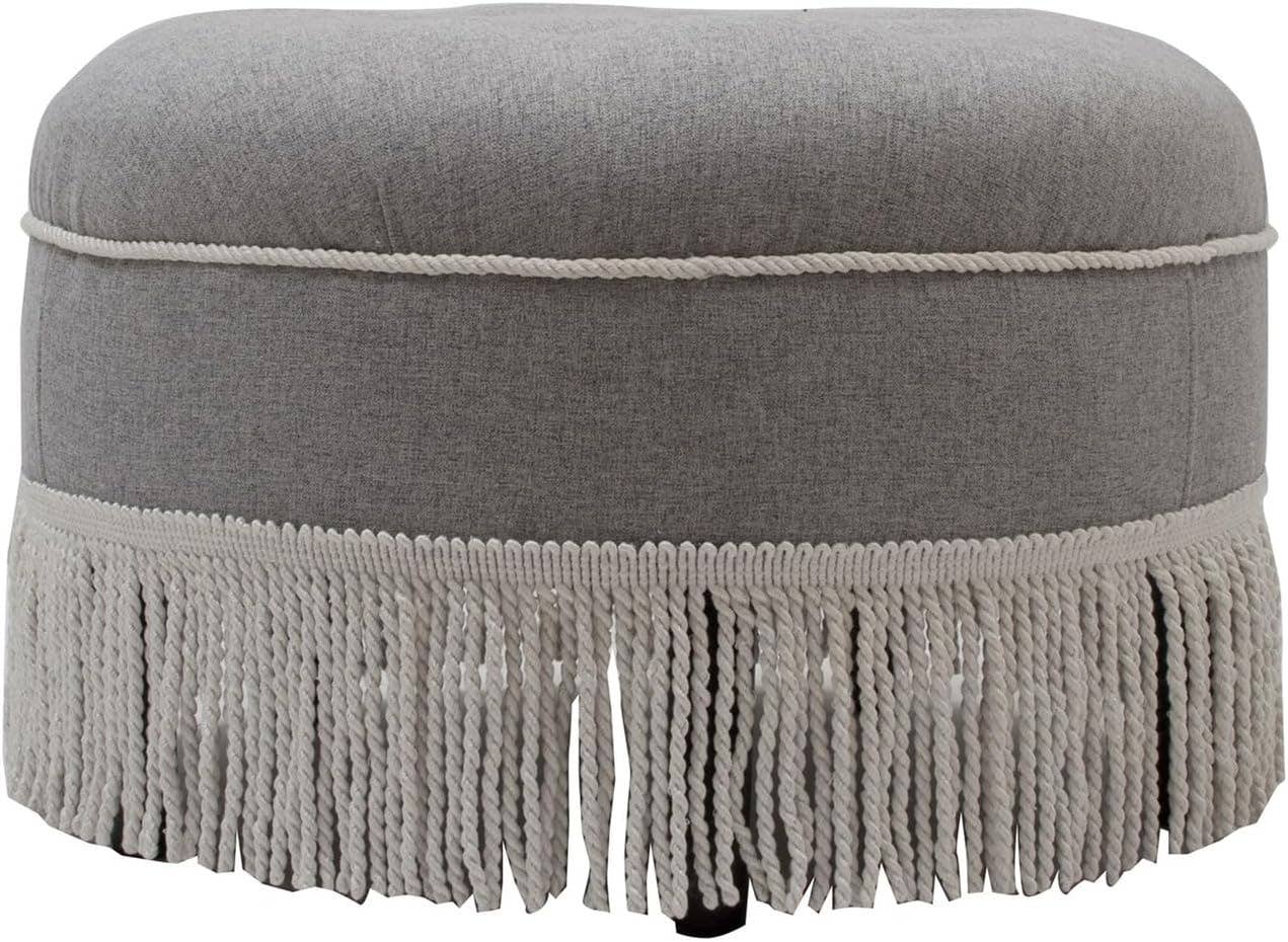 Yolanda 24" Round Upholstered Accent Ottoman