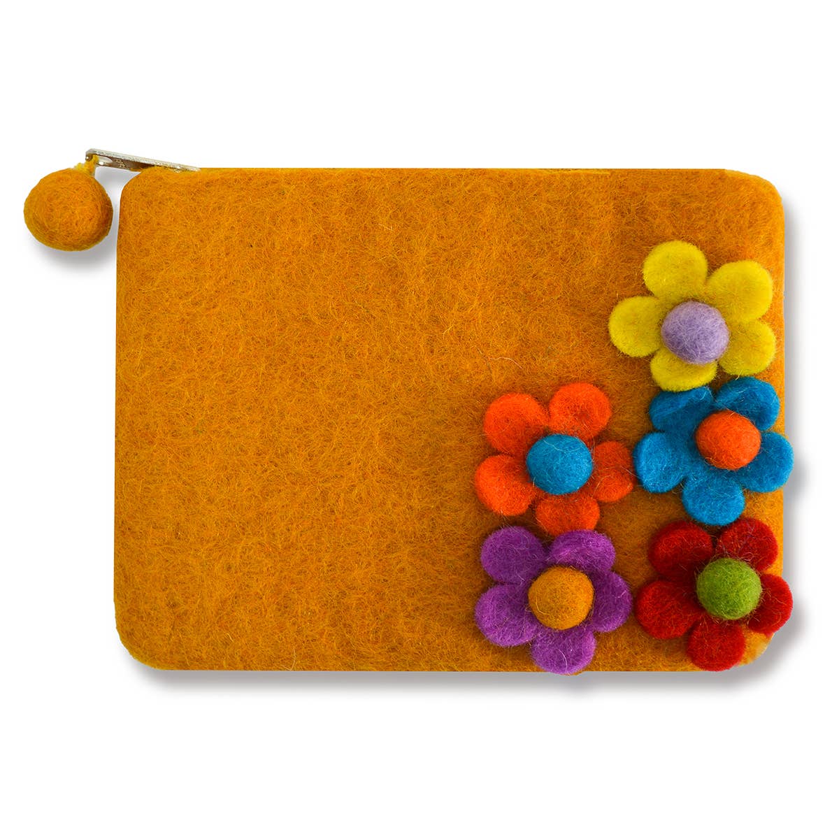 5 side flower Zip Purses