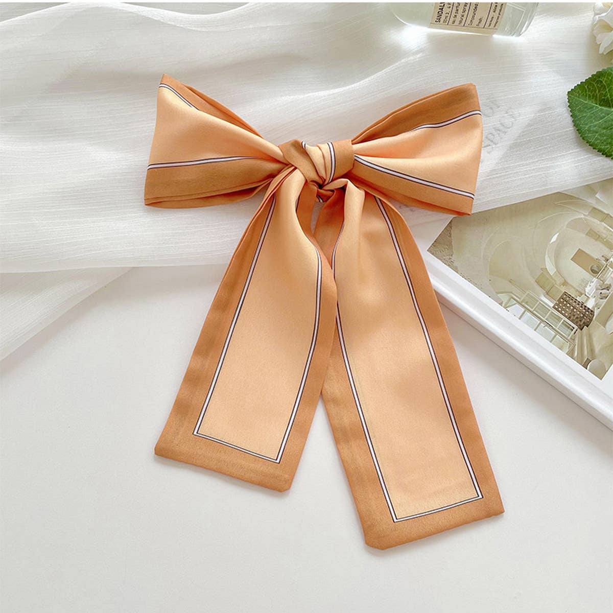 Long Thin Ribbon Scarf – Ponytail, Neck, or Purse