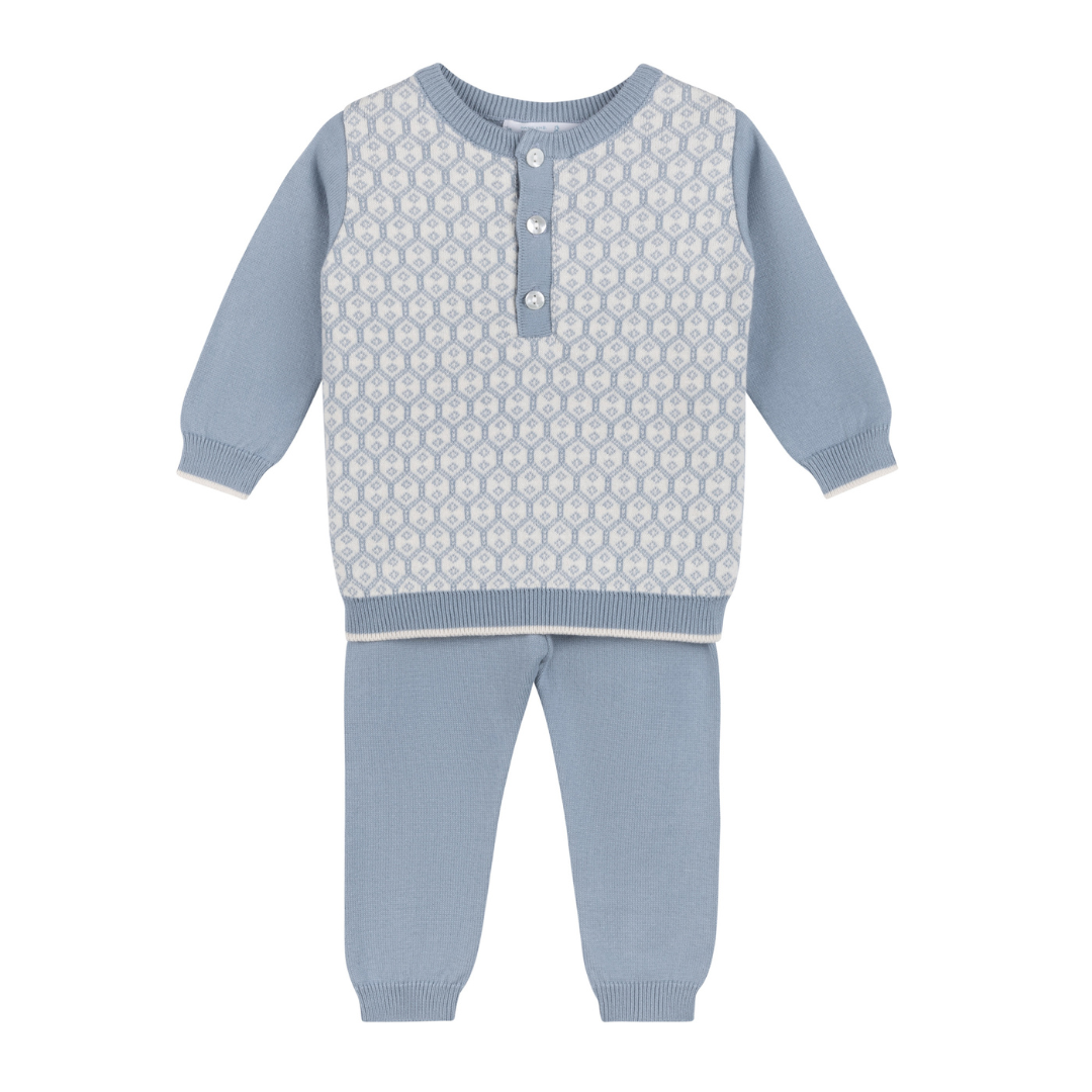 Boys Diamond Jacquard Knit Set