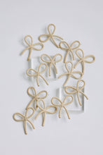 Load image into Gallery viewer, Natural Raffia Wrapped Bow Statement Earrings
