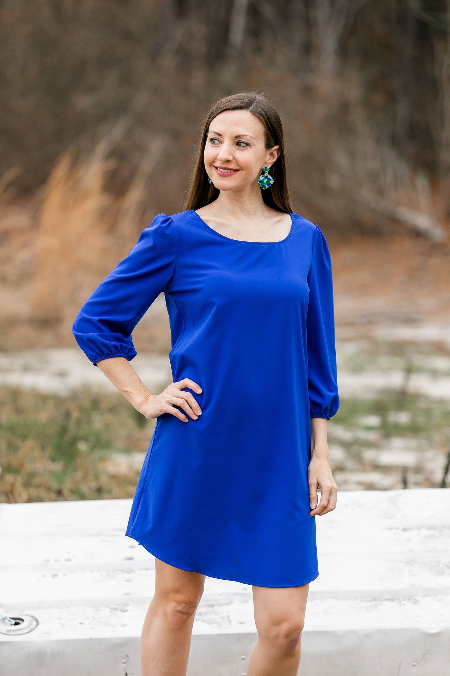 Multi-Blues Confetti Dangles