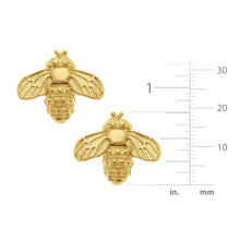 Load image into Gallery viewer, Gold Bee Stud Earrings
