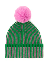 Load image into Gallery viewer, Green &amp; Pink Beanie
