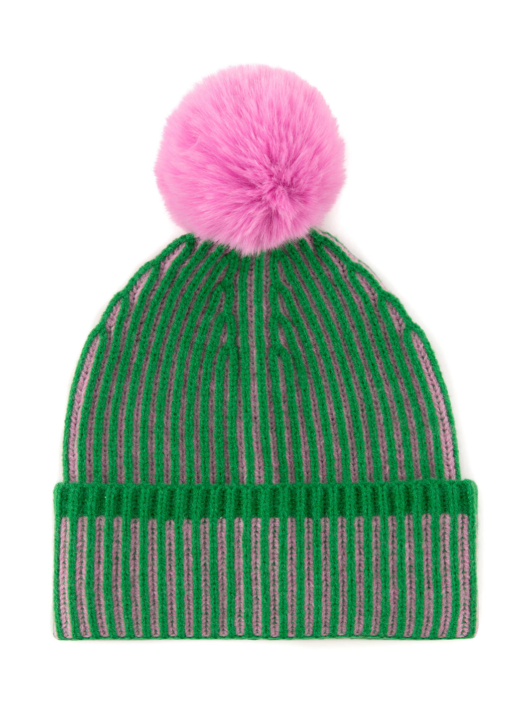 Green & Pink Beanie