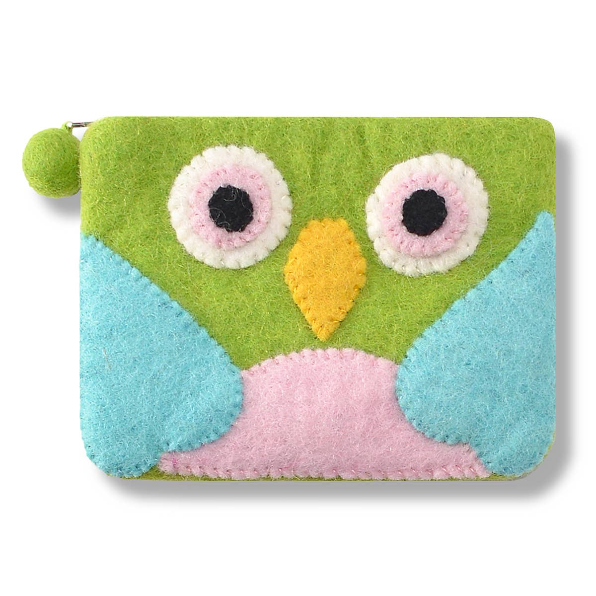 Owl Faced Square Design Coin Purse