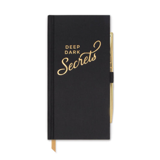 Bookcloth Cover Book Bound - Black "Deep Dark Secrets"