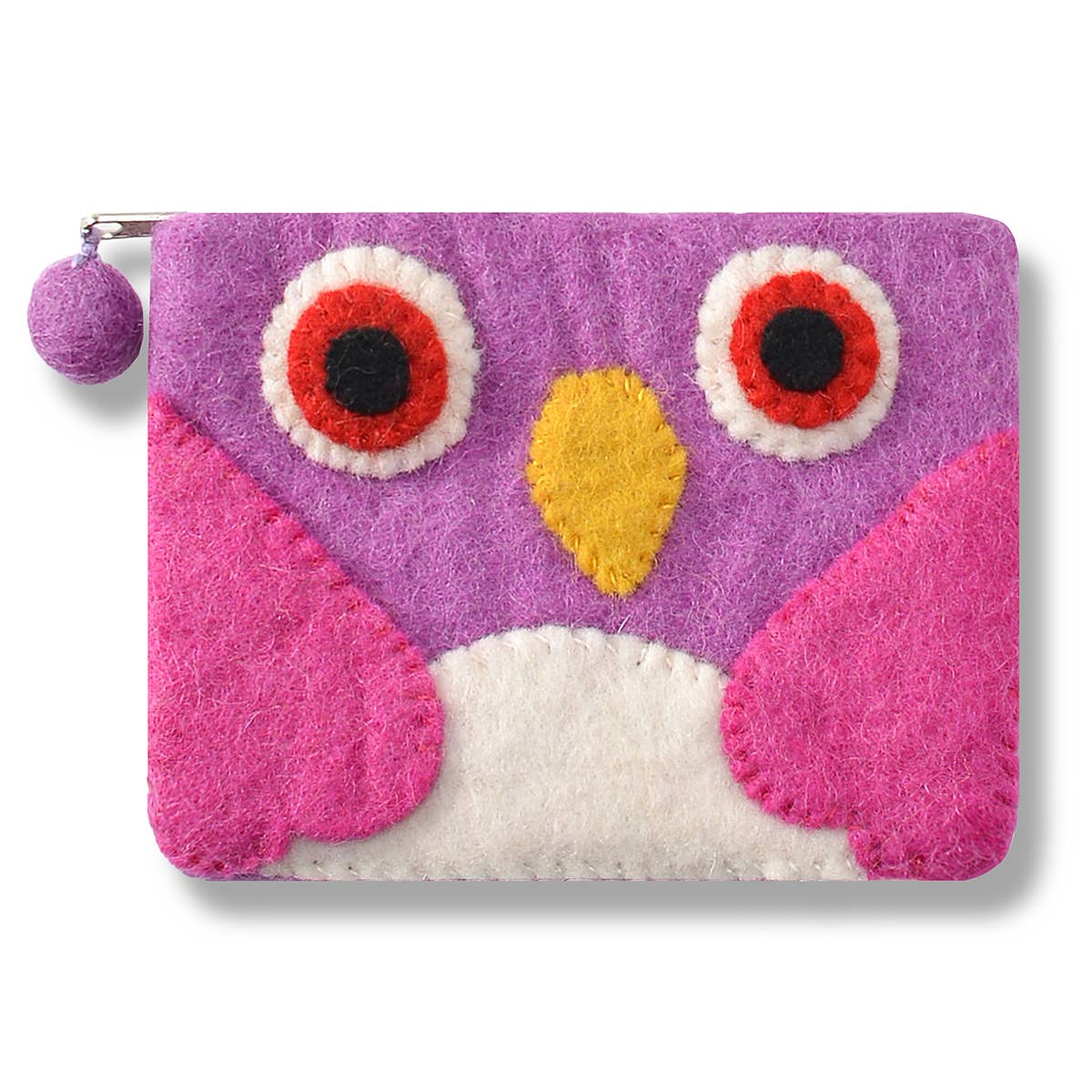 Owl Faced Square Design Coin Purse