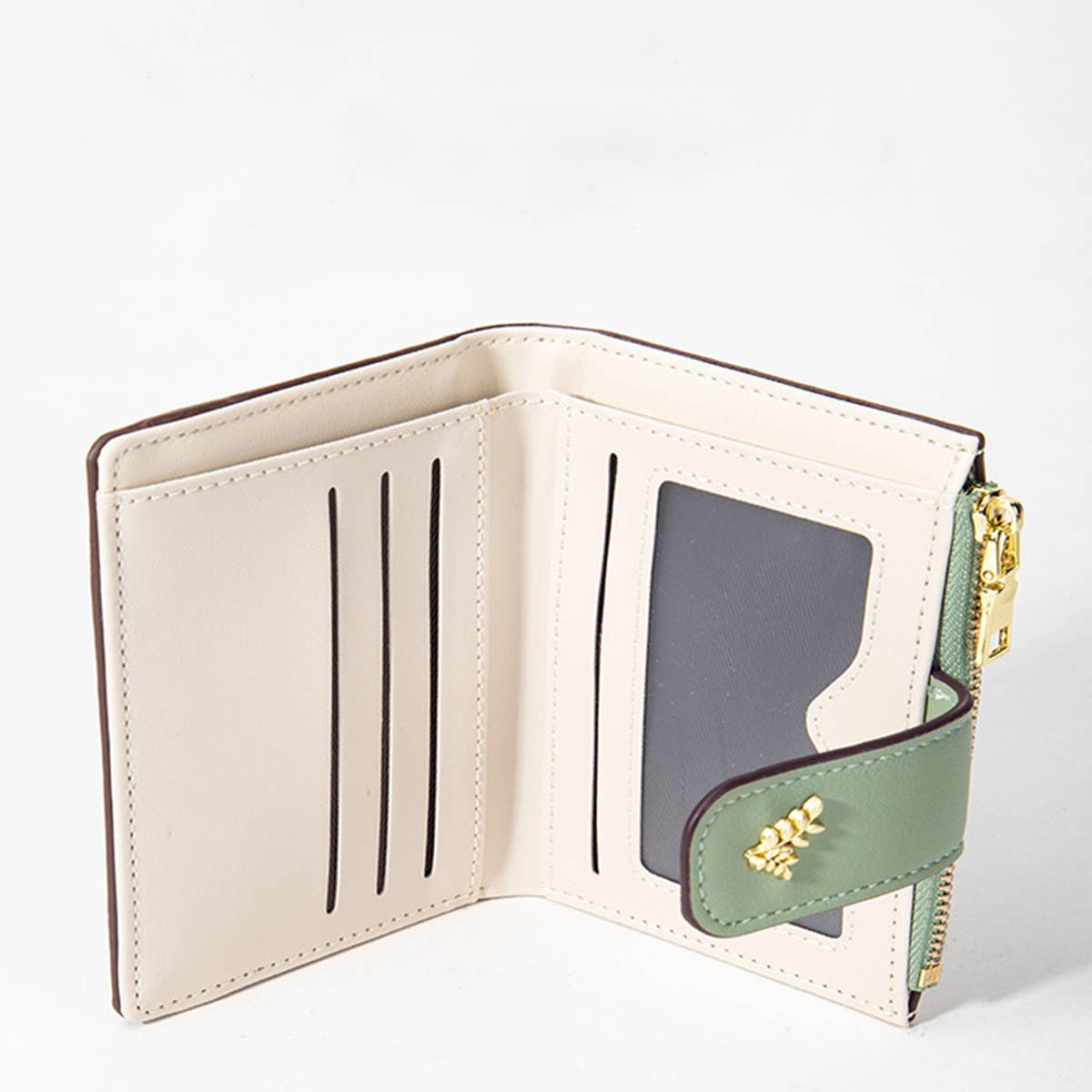 CONTRAST COLOR EXQUISITE SHORT WALLET