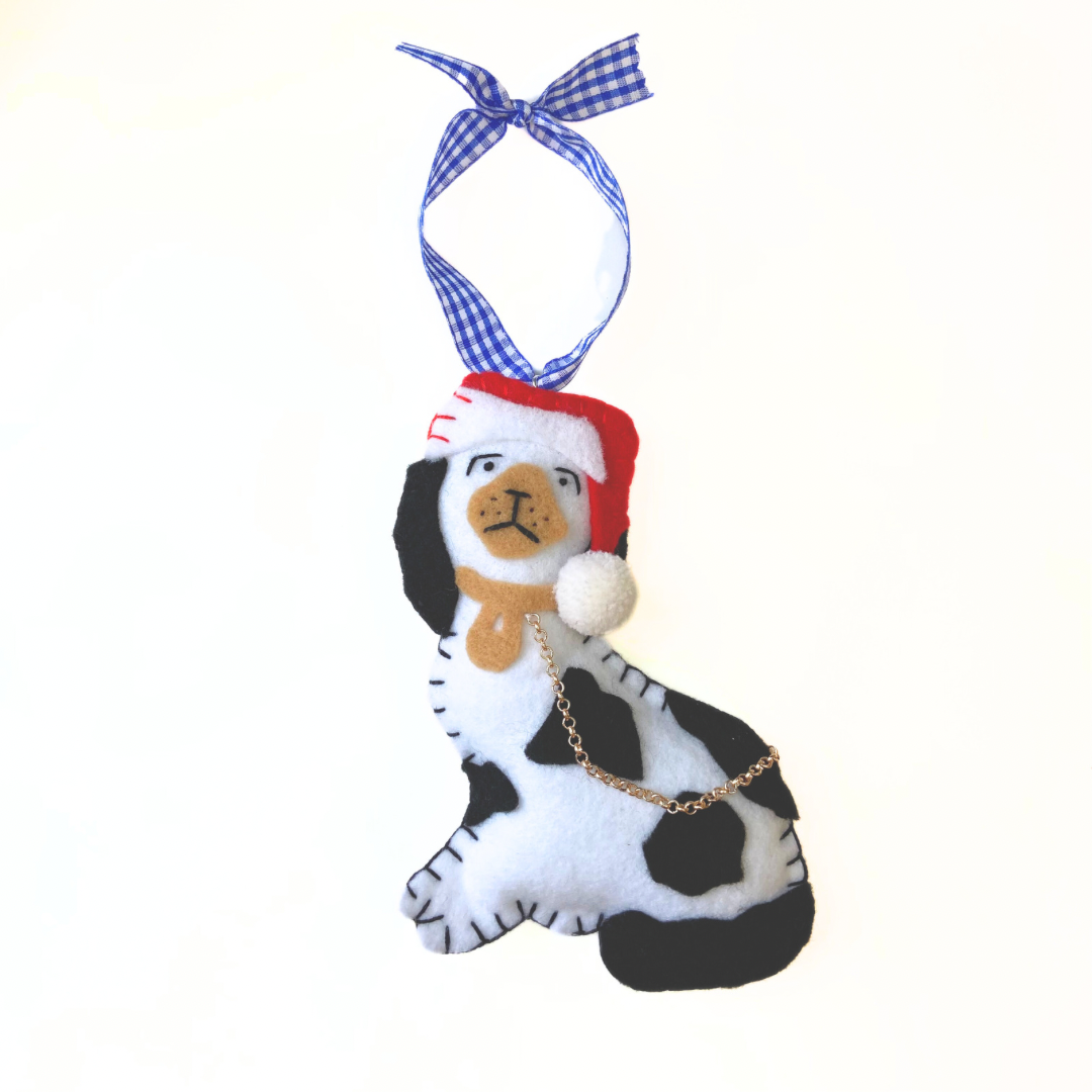 Staffordshire Santa Chinoiserie Ornament | Black