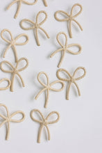 Load image into Gallery viewer, Natural Raffia Wrapped Bow Statement Earrings
