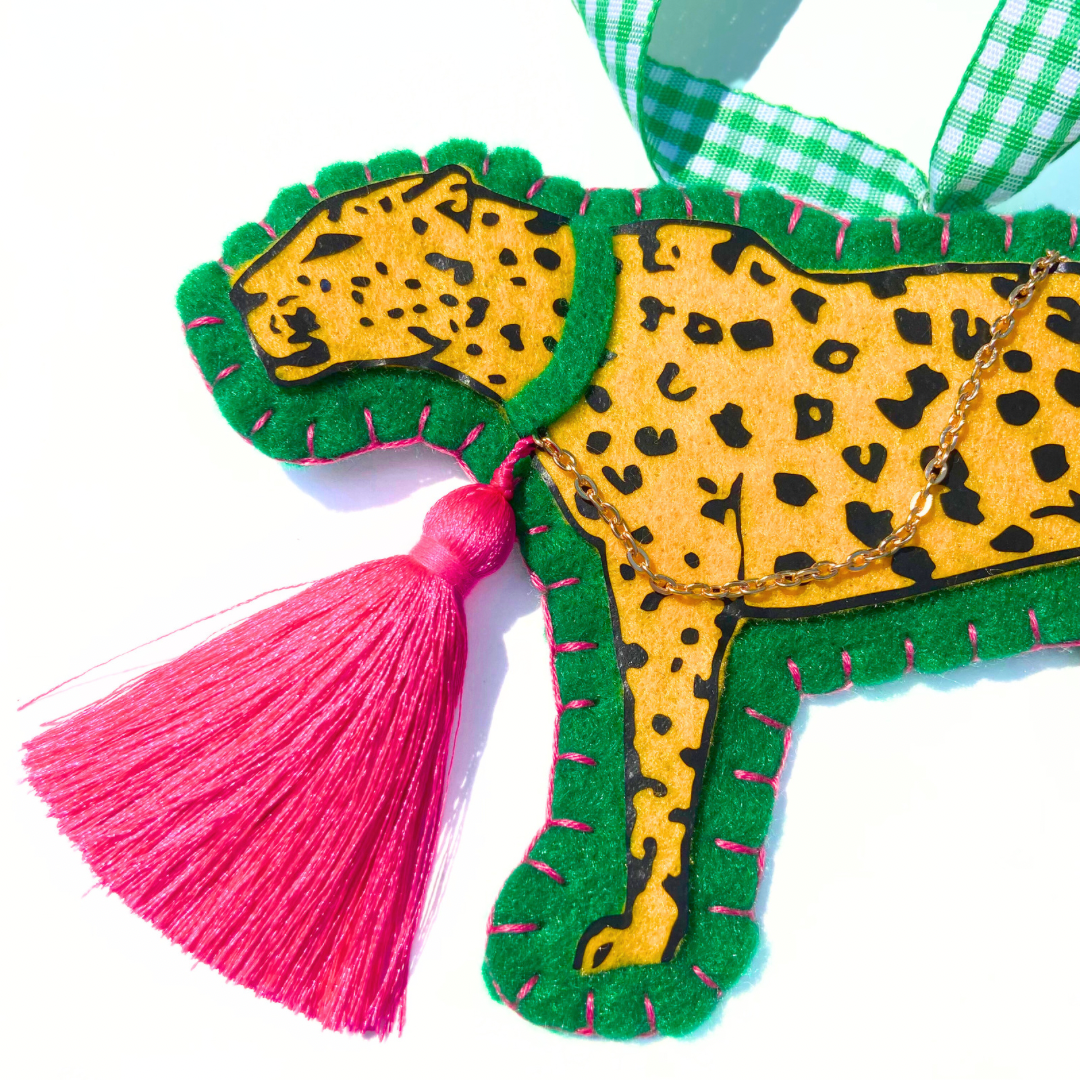 Classic Leopard Ornament | Yellow
