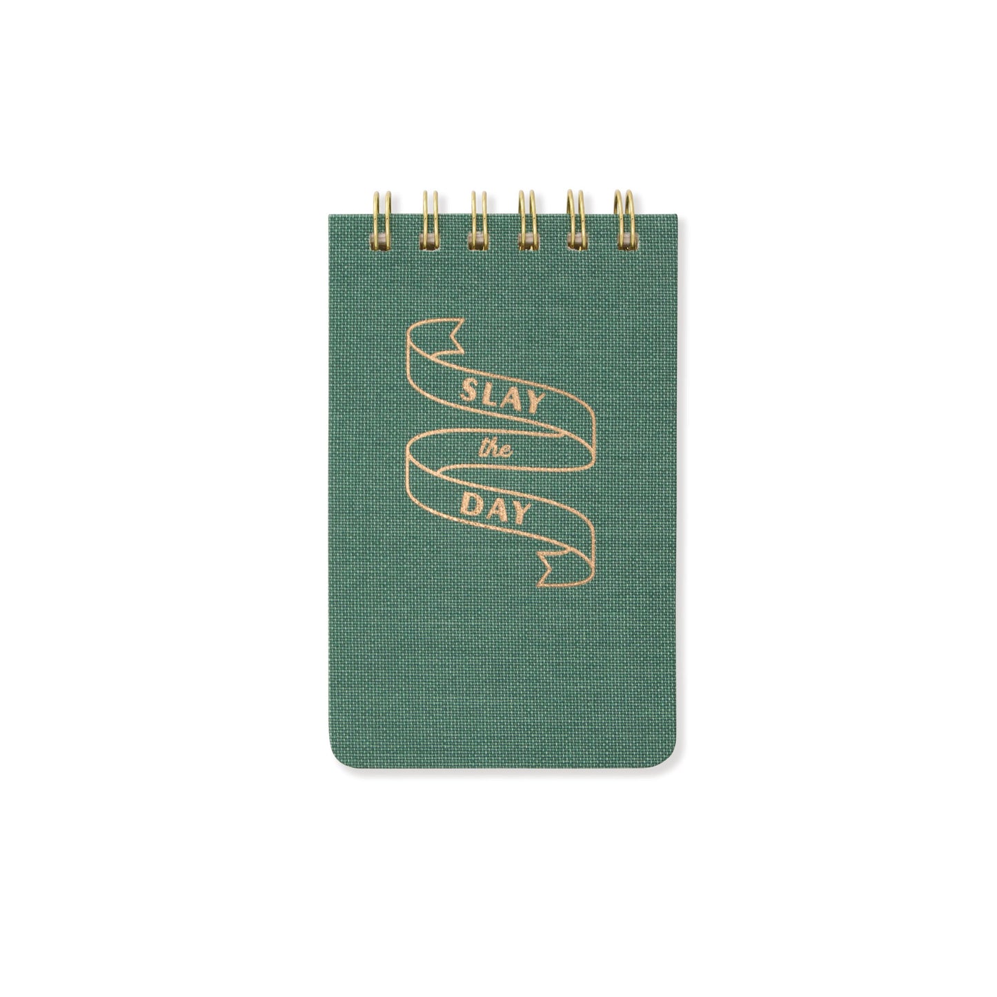Twin Wire Notepad - Green "Slay The Day"