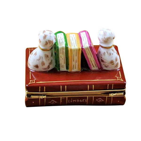 Rochard Dog Bookends Limoges Box