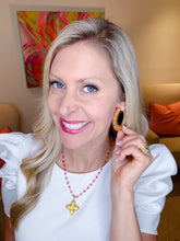 Load image into Gallery viewer, Pink Studded Hoops
