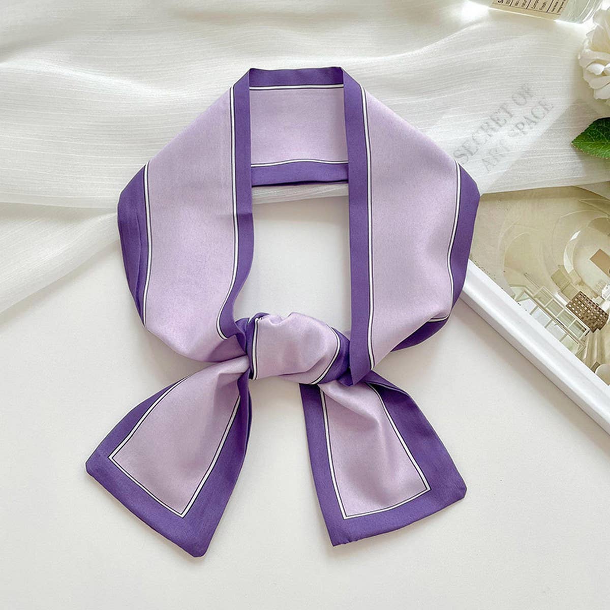 Long Thin Ribbon Scarf – Ponytail, Neck, or Purse
