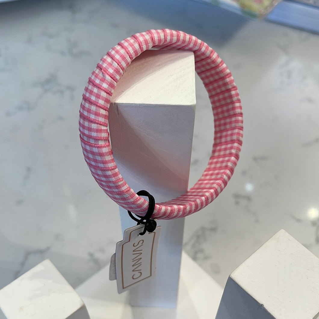 Canvas gingham bracelet