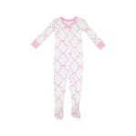 Noelle's Night Night Footed- Belle Meade Bow/Pier Party Pink