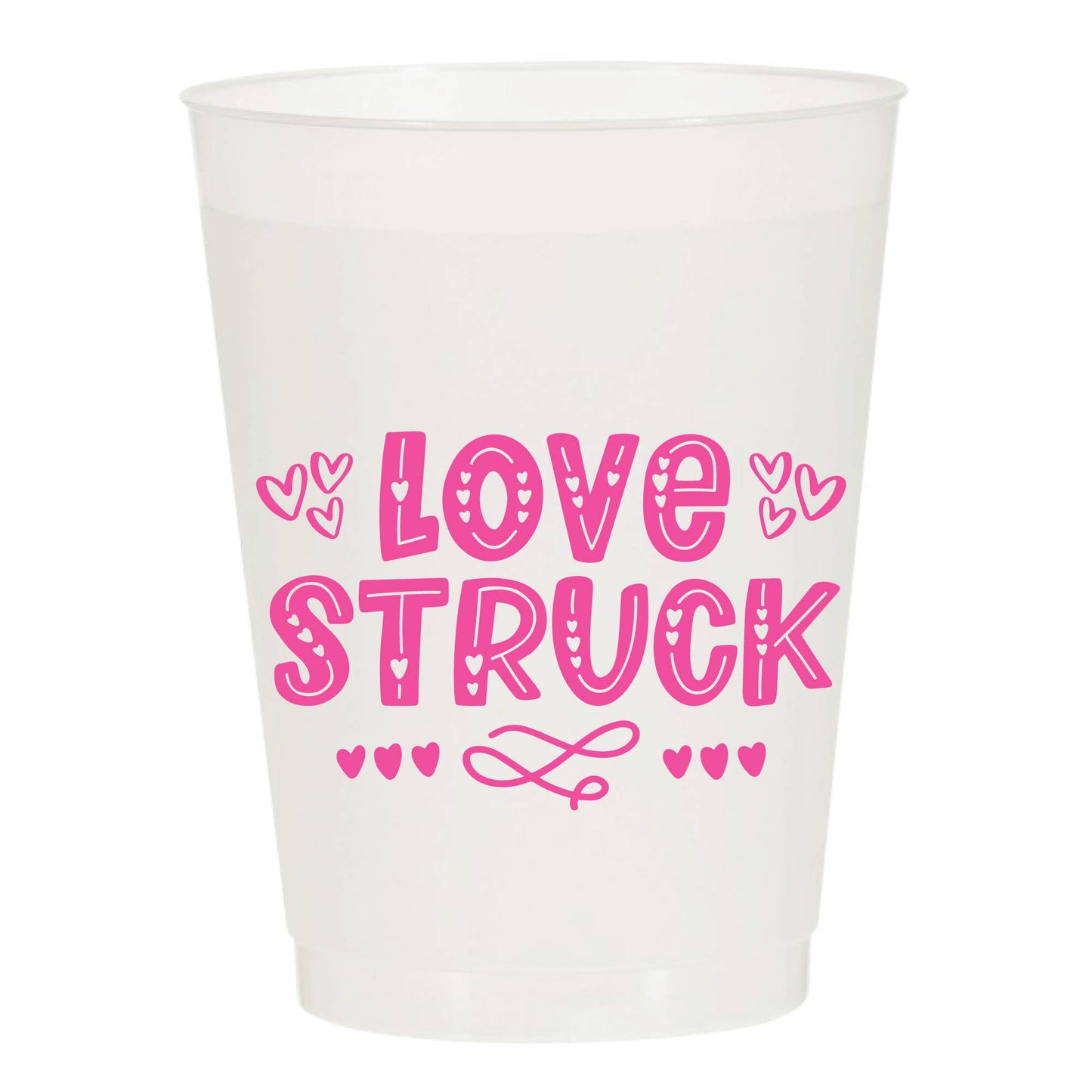 Love Struck Valentine's Day Reusable Cups - Set of 10 Cups