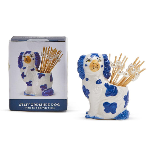 Staffordshire Dog with 20 picks in gift box