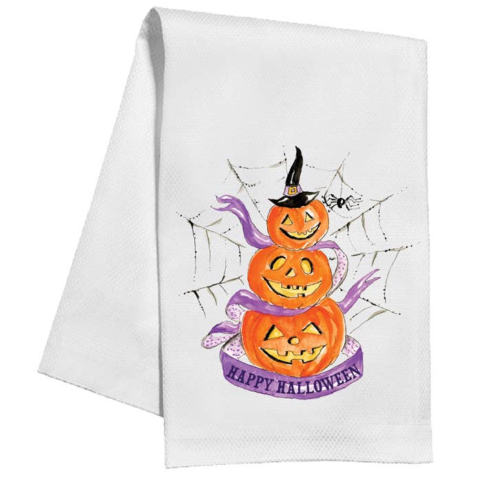 RosanneBeck Collections - Happy Halloween Pumpkin Tower Kitchen Towel